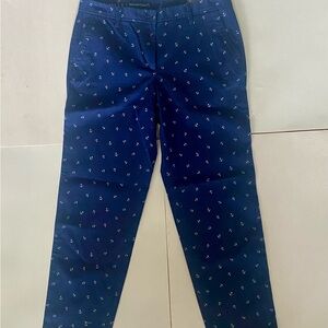 Talbots Relaxed Chino Women’s Size 6 Blue With Anchor’s Preppy Nautical